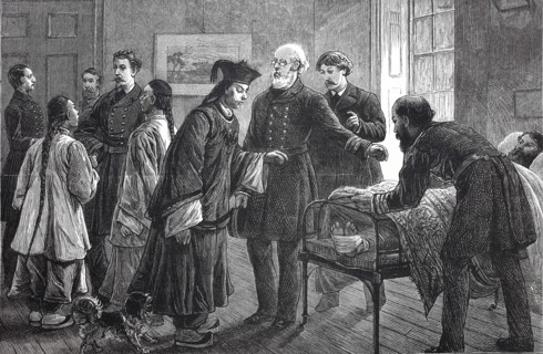 The Chinese Admiral Ting Joo-Chang Visiting Haslar Hospital. Founded In The Reign Of King George I