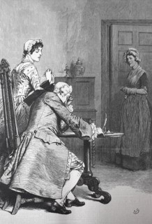 Man Sitting On A Table And Try To Write A Letter