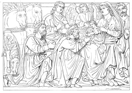 Adoration Of The Magi Or Adoration Of The Kings By Nicola Pisano