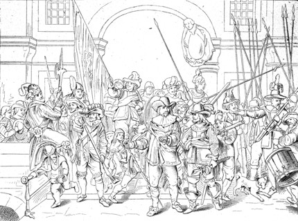 Militia Company Of District Ii Under The Command Of Captain Frans Banninck Cocq