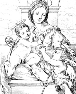 Madonna Mary And The Child Jesus Christ And John
