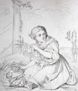 A Girl In Spain Sitting By A Tree