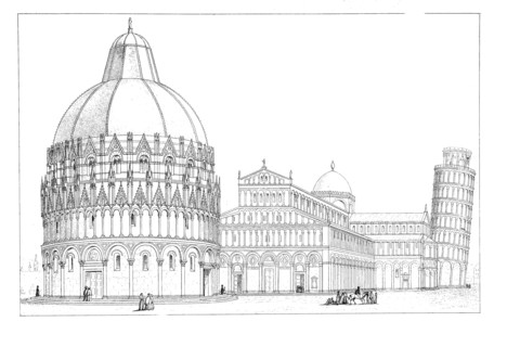 The Baptistery In The Foreground
