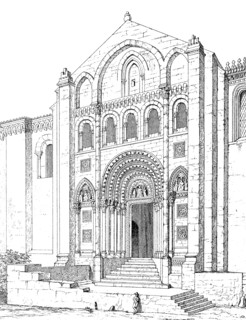 Romanesque Entrance To The Cathedral Of Zamoram Castile And Leon