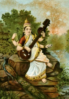 Art/Mythology Painting-Saraswati