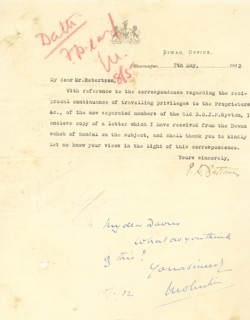 Letter head with royal seal or Coat of Arms7/v/1912