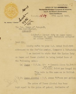 Letter head with royal seal or Coat of Arms27/iii/1945