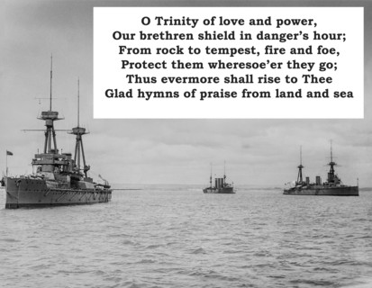 A verse from the navy hymn "Eternal Father