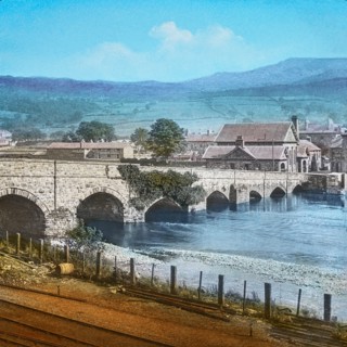 Magic Lantern slide circa 1900 hand coloured