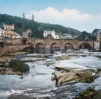 Magic Lantern slide circa 1900 hand coloured