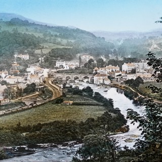Magic Lantern slide circa 1900 hand coloured