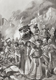 The destruction of the town of Sidon and the deportation of its population to Assyria by the Assyrian king Esarhaddon after the failed rebellion of the Sidonian king Abdi-Milkutti in 677 BC