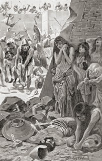 The city of Tyre  besieged by Nebuchadnezzar II of Babylon from 586-573 BC