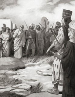 Croesus of Lydia led before Cyrus the Great on the capture of Sardis