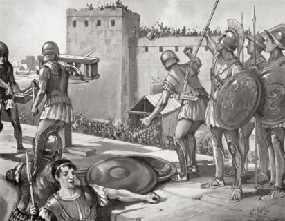 The siege of Potidaea by the Athenians