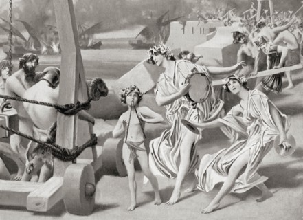 Demolition of the long walls of Athens