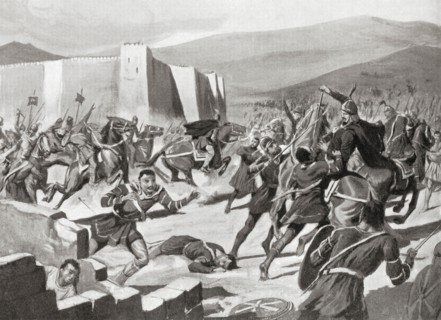 The defeat of the  Kutrigurs  by Belisarius at the battle of Melantias