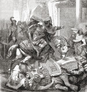 Cambyses II killing the sacred bull Apis or Hapis