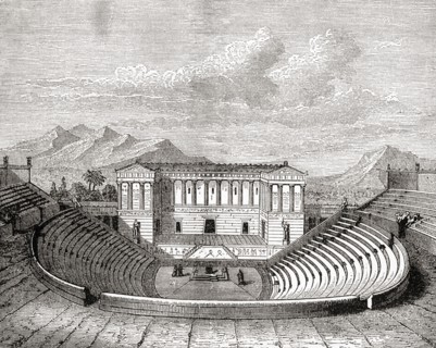 The ancient Greek theatre at Segesta