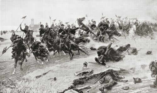 Cavalry charge at The Battle of Novara aka Battle of Bicocca