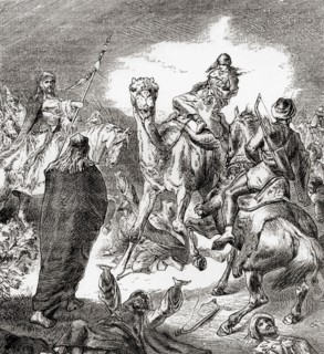 Ayesha captured by the soldiers of Ali during the Battle of the Camel