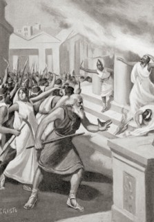 Cylon of Croton leading a revolt against the Pythagoreans