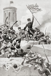 United States Marines storming Chapultepec castle