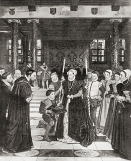 Margaret of Parma given the keys of Antwerp