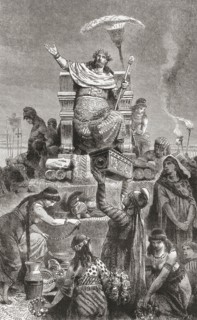 Croesus condemned to death on a funeral pyre by Cyrus the Great