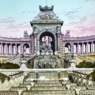 Magic Lantern slide circa 1900 hand coloured