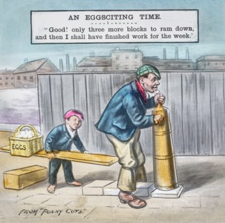 Magic Lantern slide circa 1900 hand coloured