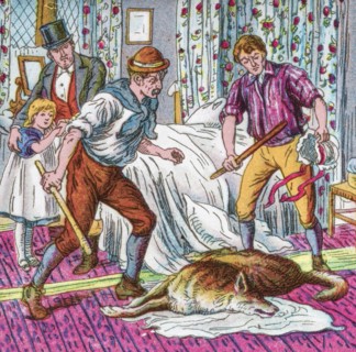 Coloured page of an illustration and storyline to a child's storybook