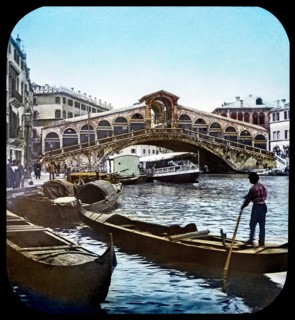 Magic Lantern slide circa 1900 hand coloured