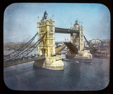 Magic Lantern slide circa 1900 hand coloured views of London