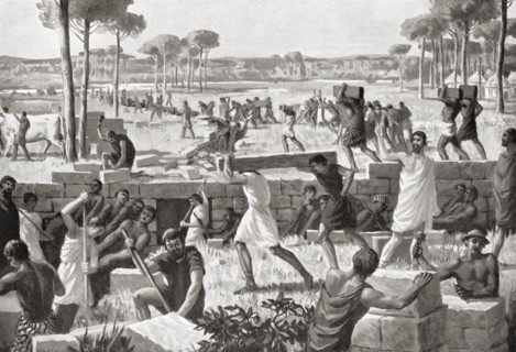 Draining the site of ancient Rome