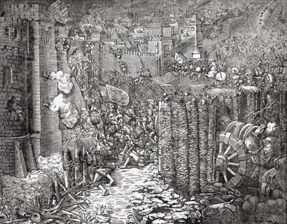Siege of a town in the 15th century
