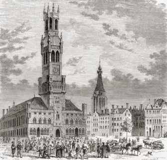 The market place at Bruges