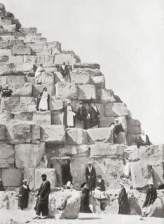One corner of the Great Pyramid of Giza aka the Pyramid of Cheops or Khufu