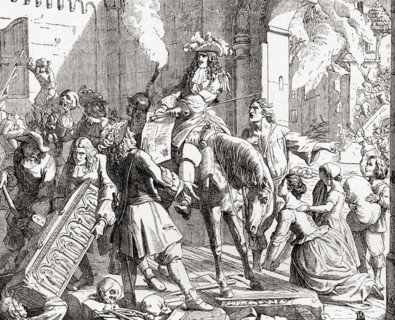 King Louis XIV of France in the palatinate at the start of the Nine Years' War