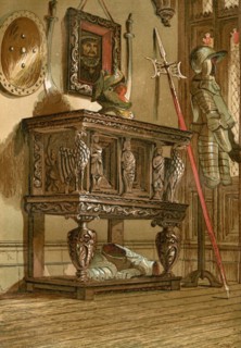 An Elizabethan sideboard or court cupboard