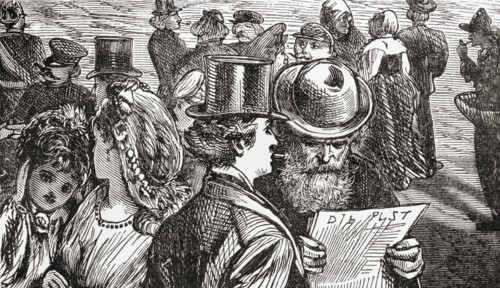 Street scene in 19th century Berlin