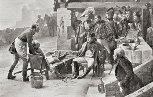 Napoleon visiting the wounded after The Battle of Ulm