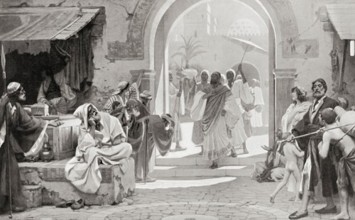 Mordecai refusing to bow before Haman