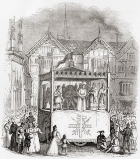 Performance of a 15th century passion play- The Trial and Crucifixion of Christ- by the Smith's Company of Coventry