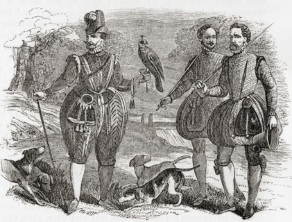James I and his attendants out hawking