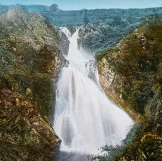 Magic Lantern slide circa 1900 hand coloured