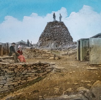 Magic Lantern slide circa 1900 hand coloured