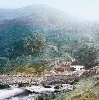 Magic Lantern slide circa 1900 hand coloured