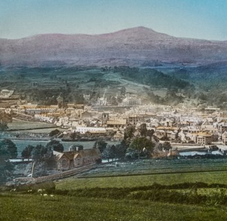 Magic Lantern slide circa 1900 hand coloured