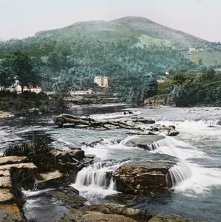 Magic Lantern slide circa 1900 hand coloured